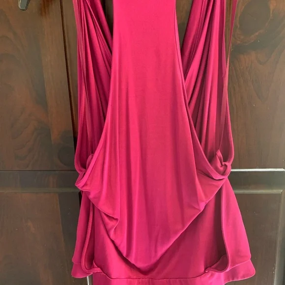 Diane Von Furstenberg Large Tank Top Sleeveless Pink Sexy Fuchsia XL summer club - Picture 6 of 12